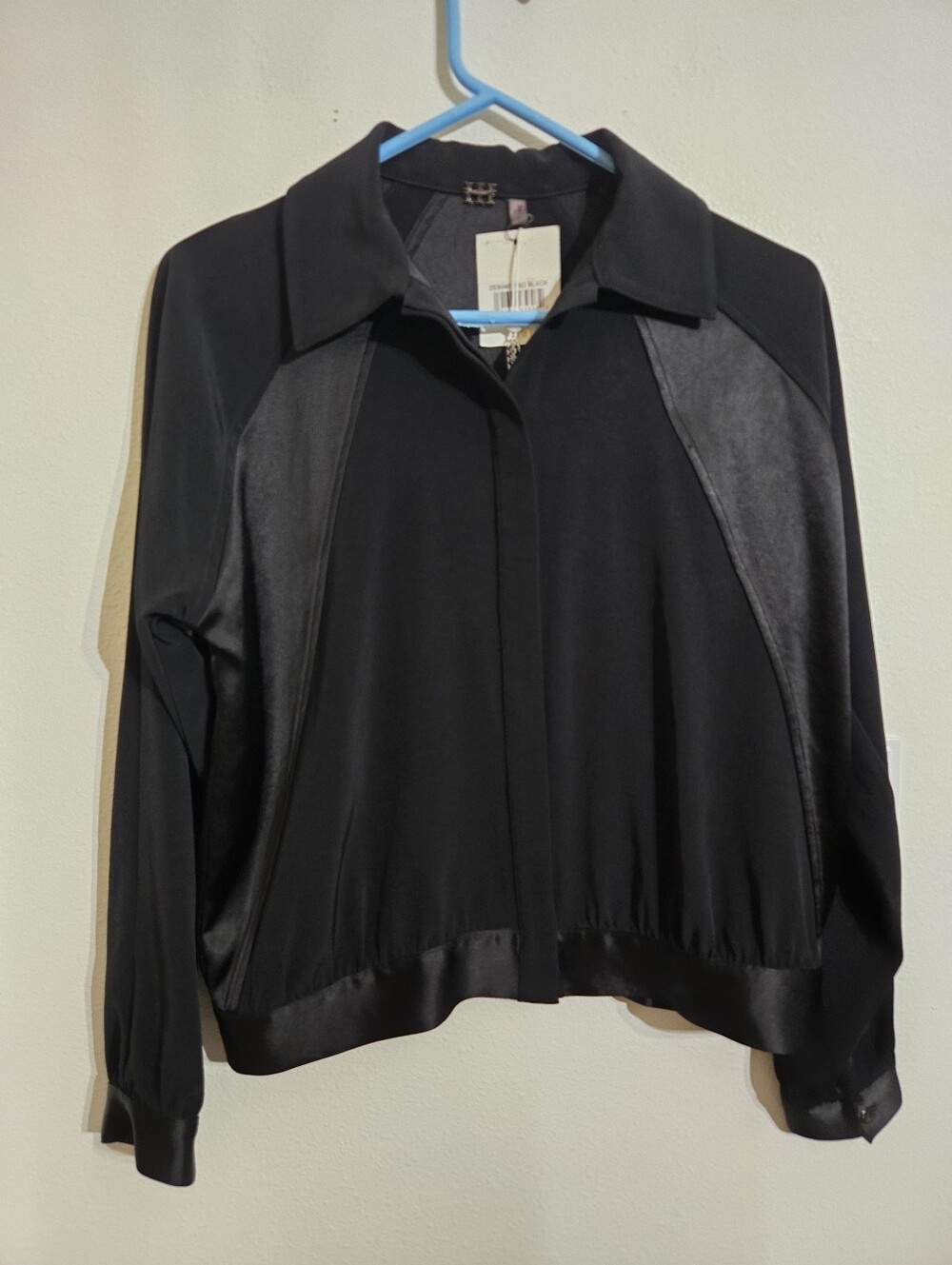 Black Women's Bomber Jacket - Classic Lightweight Coat